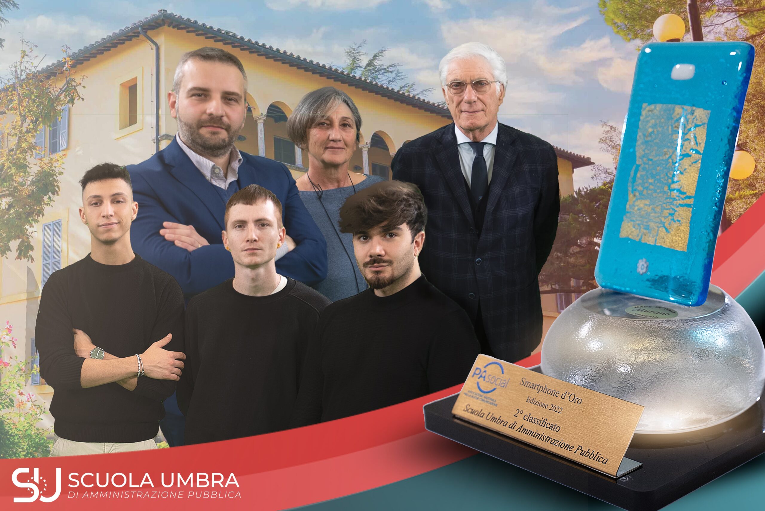 Scuola UmbraTV, la  web tv della Scuola Umbra di Amministrazione Pubblica, premiata con lo “Smartphone d’oro” come secondo miglior progetto di comunicazione digitale italiana prodotto da una PA