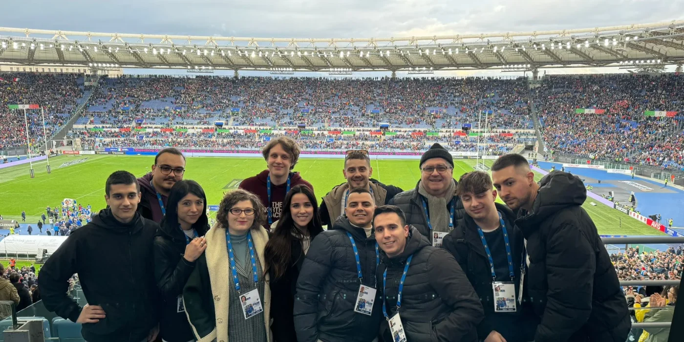 L’Academy del Giornalismo della Scuola Umbra di Amministrazione Pubblica al Guinness Sei Nazioni 2024 di Rugby