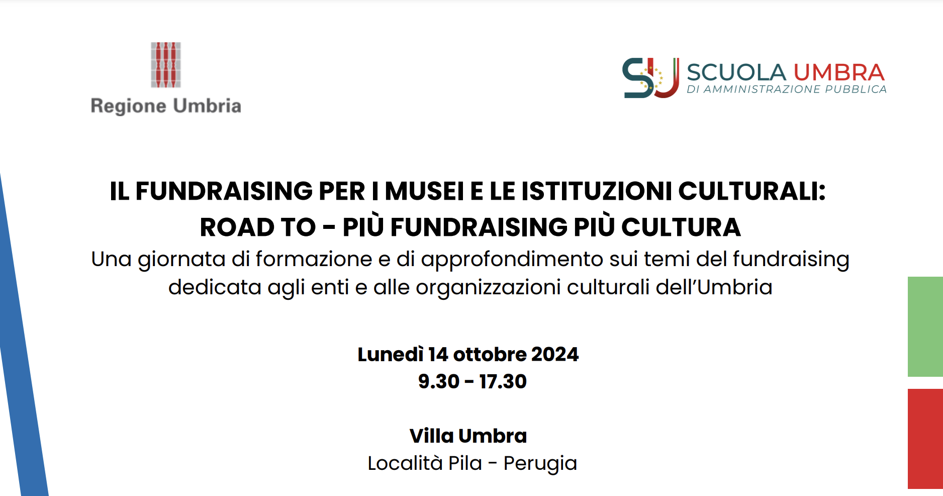 Più Fundraising Più Cultura: formazione e opportunità per il settore culturale dell’Umbria