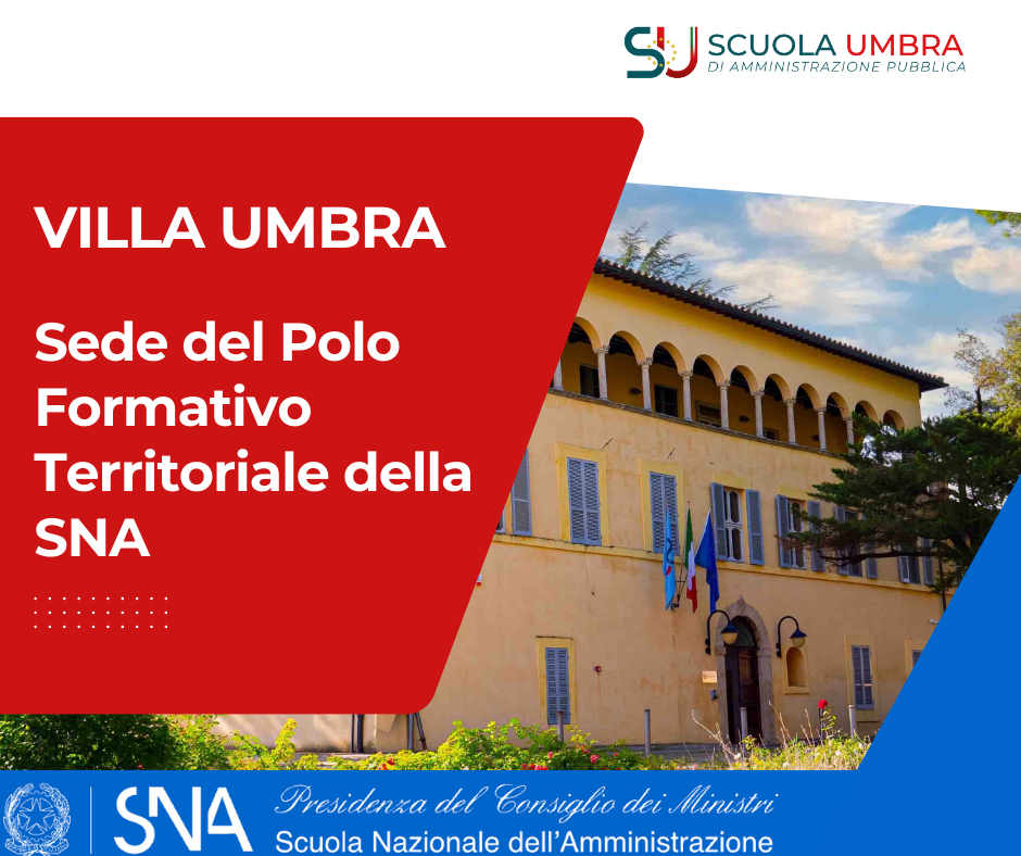 Scuola Umbra di Amministrazione Pubblica diventa sede del Polo Formativo Territoriale della Scuola Nazionale dell’Amministrazione (SNA)